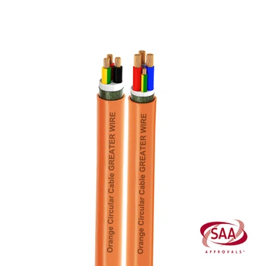 6mm orange circular cable 2 core and earth 6mm orange circular cable 2 core and earth