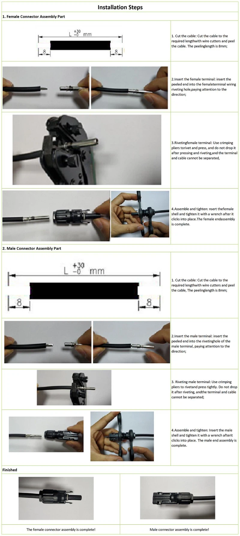 install solar connectors install solar connectors